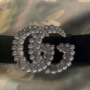 Diamond Gucci GG belt